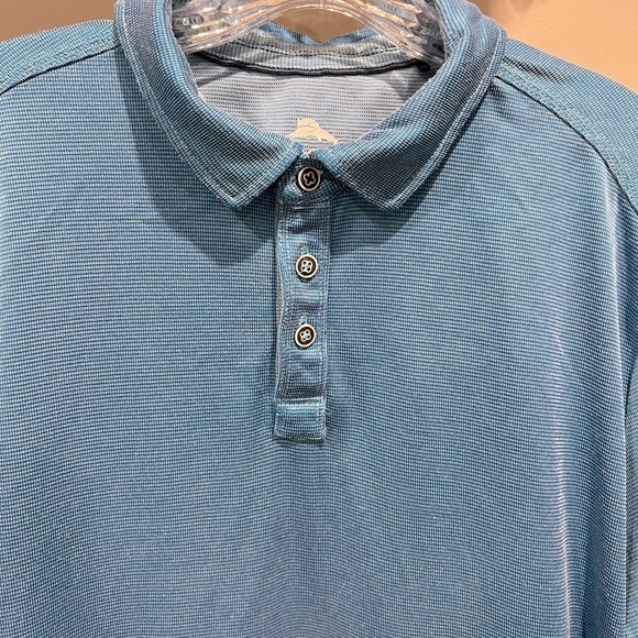 Men’s Blue Tommy Bahama Short Sleeve Polo Shirt Size Large - Picture 2 of 11